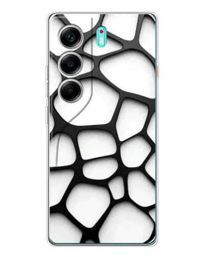 Чехол для TECNO Camon 40 с картинкой «Белая объемная сетка» Чехол для TECNO Camon 40 с картинкой «Белая объемная сетка»