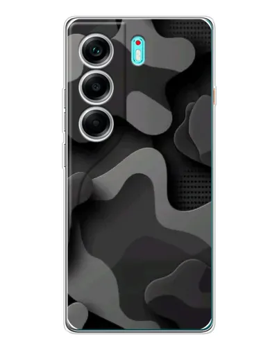 Чехол для TECNO Camon 40 с картинкой «Темный абстрактный камуфляж» Чехол для TECNO Camon 40 с картинкой «Темный абстрактный камуфляж»