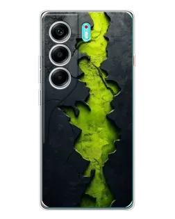 Чехол для TECNO Camon 40 с картинкой «Салатовый разлом скалы» Чехол для TECNO Camon 40 с картинкой «Салатовый разлом скалы»