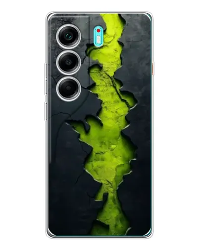 Чехол для TECNO Camon 40 с картинкой «Салатовый разлом скалы» Чехол для TECNO Camon 40 с картинкой «Салатовый разлом скалы»