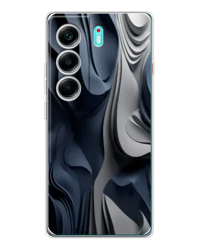 Чехол для TECNO Camon 40 с картинкой «Объемные синие складки» Чехол для TECNO Camon 40 с картинкой «Объемные синие складки»