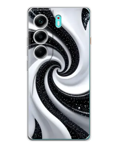 Чехол для TECNO Camon 40 с картинкой «Черно-белая спираль» Чехол для TECNO Camon 40 с картинкой «Черно-белая спираль»