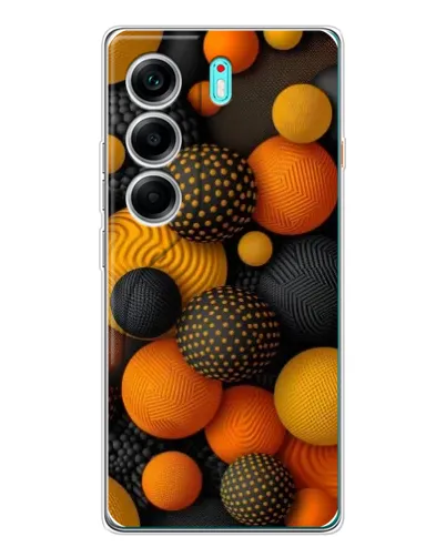 Чехол для TECNO Camon 40 с картинкой «Объемные оранжевые сферы» Чехол для TECNO Camon 40 с картинкой «Объемные оранжевые сферы»