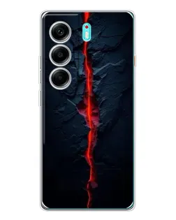 Чехол для TECNO Camon 40 с картинкой «Kрасная лавовая трещина»
