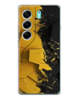Чехол для TECNO Camon 40 с картинкой «Золотые осколки геометрии»