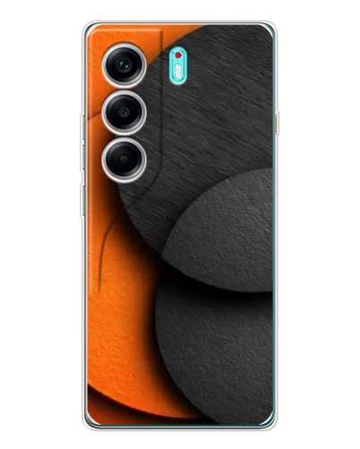 Чехол для TECNO Camon 40 с картинкой «Геометрия оранжевых кругов» Чехол для TECNO Camon 40 с картинкой «Геометрия оранжевых кругов»