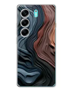 Чехол для TECNO Camon 40 с картинкой «Цветные волны каньона»