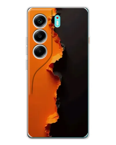 Чехол для TECNO Camon 40 с картинкой «Оранжевый разлом» Чехол для TECNO Camon 40 с картинкой «Оранжевый разлом»