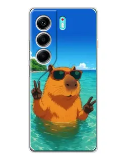 Чехол для TECNO Camon 40 с картинкой «Морская капибара»