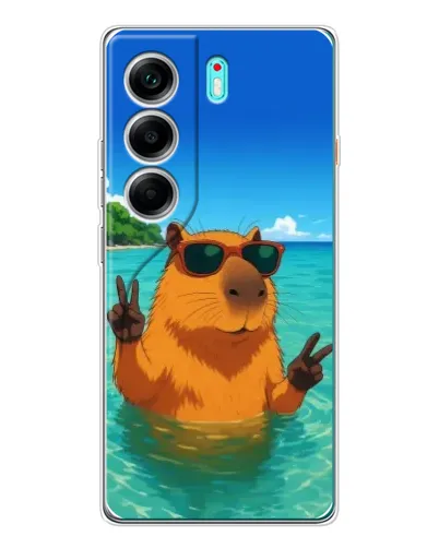 Чехол для TECNO Camon 40 с картинкой «Морская капибара» Чехол для TECNO Camon 40 с картинкой «Морская капибара»