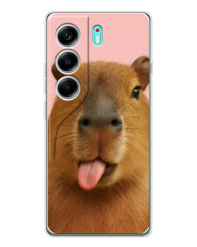 Чехол для TECNO Camon 40 с картинкой «Капибара с языком» Чехол для TECNO Camon 40 с картинкой «Капибара с языком»