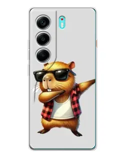 Чехол для TECNO Camon 40 с картинкой «Капибара рэпер даб»