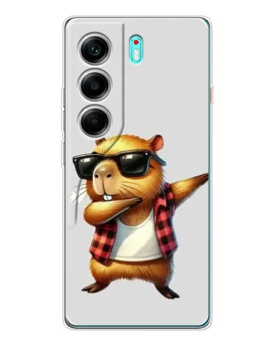 Чехол для TECNO Camon 40 с картинкой «Капибара рэпер даб» Чехол для TECNO Camon 40 с картинкой «Капибара рэпер даб»