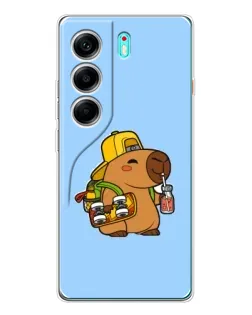 Чехол для TECNO Camon 40 с картинкой «Капибара на скейте»
