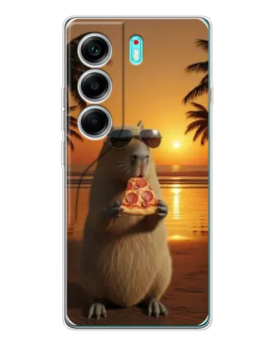Чехол для TECNO Camon 40 с картинкой «Капибара с пиццей» Чехол для TECNO Camon 40 с картинкой «Капибара с пиццей»