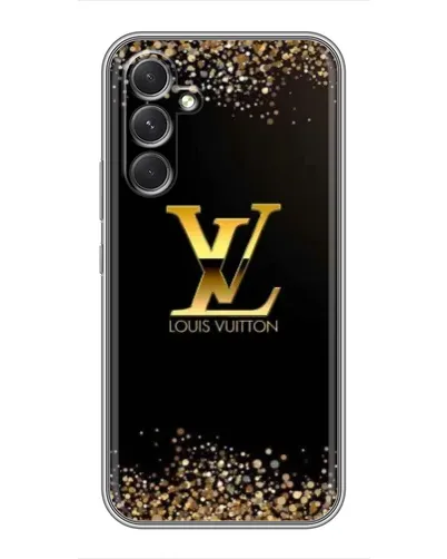 Чехол для TECNO Camon 50 Pro с картинкой «LV — золотые искры»