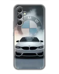 Чехол для TECNO Camon 50 Pro с картинкой «BMW в белом дыму»