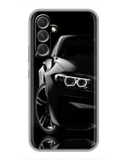 Чехол для TECNO Camon 50 Pro с картинкой «Черная BMW — профиль»