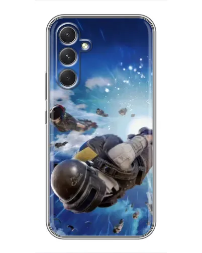 Чехол для TECNO Camon 50 Pro с картинкой «Десант PUBG — прыжок»