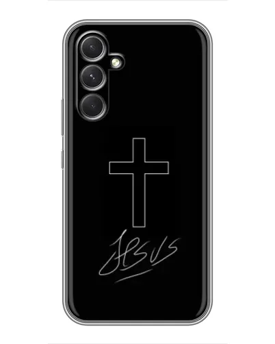 Чехол для TECNO Camon 50 Pro с картинкой «Графический крест Jesus» Чехол для TECNO Camon 50 Pro с картинкой «Графический крест Jesus»