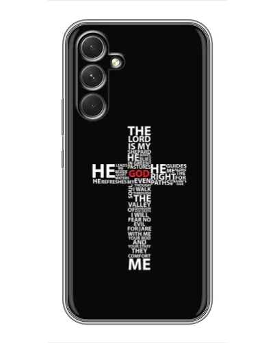 Чехол для TECNO Camon 50 Pro с картинкой «Текстовый крест» Чехол для TECNO Camon 50 Pro с картинкой «Текстовый крест»