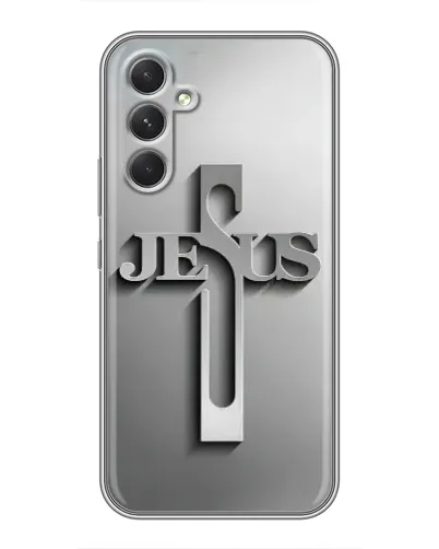 Чехол для TECNO Camon 50 Pro с картинкой «Металлический крест Jesus» Чехол для TECNO Camon 50 Pro с картинкой «Металлический крест Jesus»