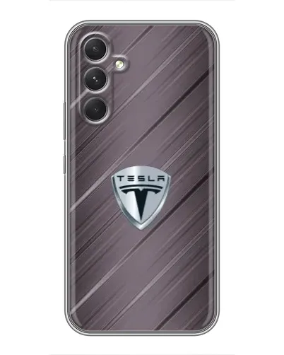 Чехол для TECNO Camon 50 Pro с картинкой «Металлическая текстура Tesla»