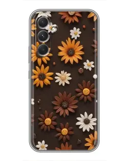Чехол для TECNO Camon 50 Pro с картинкой «Узор из маленьких подсолнухов» Чехол для TECNO Camon 50 Pro с картинкой «Узор из маленьких подсолнухов»