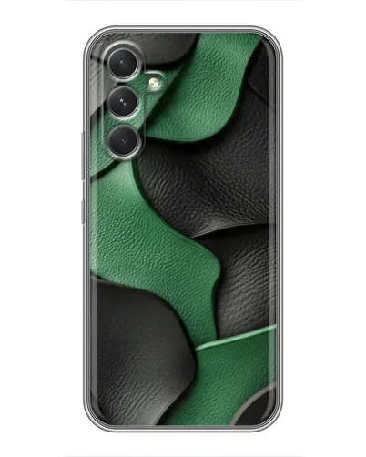 Чехол для TECNO Camon 50 Pro с картинкой «Зеленые кожаные волны» Чехол для TECNO Camon 50 Pro с картинкой «Зеленые кожаные волны»