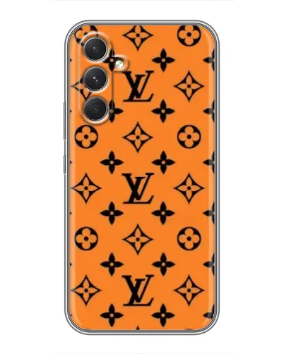Чохол для TECNO Camon 50 з картинкою «Помаранчевий стиль LV»