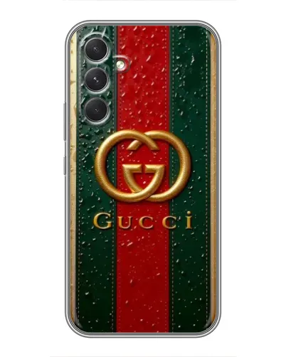 Чохол для TECNO Camon 50 з картинкою «Gucci — фірмова смуга та золото» Чохол для TECNO Camon 50 з картинкою «Gucci — фірмова смуга та золото»