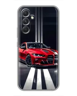 Чохол для TECNO Camon 50 з картинкою «Червона BMW на дорозі»