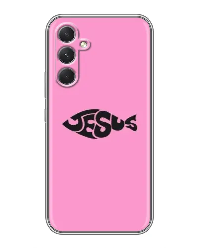 Чохол для TECNO Camon 50 з картинкою «Рожевий символ Jesus» Чохол для TECNO Camon 50 з картинкою «Рожевий символ Jesus»