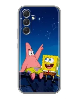 Чехол для TECNO Camon 50 с картинкой «Губка Боб и Патрик ночью» Чехол для TECNO Camon 50 с картинкой «Губка Боб и Патрик ночью»
