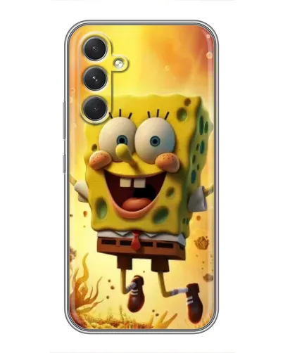 Чехол для TECNO Camon 50 с картинкой «Губка Боб прыгает»