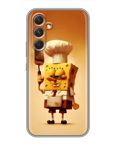 Чехол для TECNO Camon 50 с картинкой «Губка Боб повар»