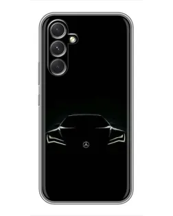 Чехол для TECNO Camon 50 с картинкой «Mercedes — силуэт авто» Чехол для TECNO Camon 50 с картинкой «Mercedes — силуэт авто»