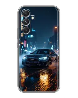 Чохол для TECNO Camon 50 з картинкою «Нічне місто та Audi»