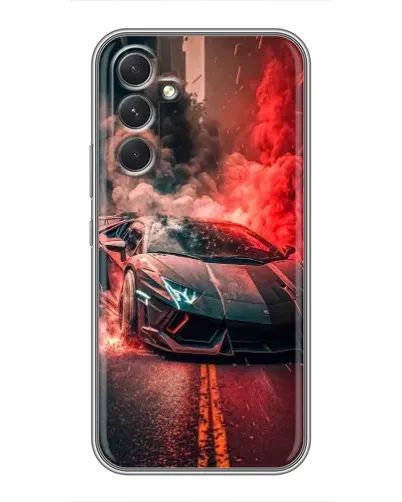 Чохол для TECNO Camon 50 з картинкою «Lamborghini червоний дим»