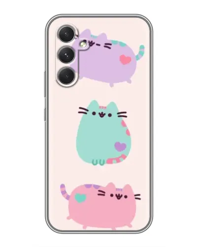 Чохол для TECNO Camon 50 з картинкою «Pusheen тріо» Чохол для TECNO Camon 50 з картинкою «Pusheen тріо»