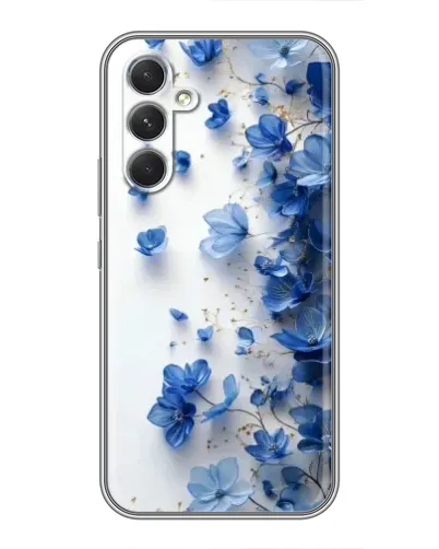 Чохол для TECNO Camon 50 з картинкою «Блакитний квітковий каскад»