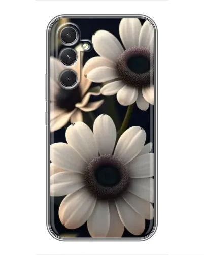 Чохол для TECNO Camon 50 з картинкою «Білі маргаритки макро»
