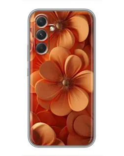 Чохол для TECNO Camon 50 з картинкою «Помаранчева макро квітка»