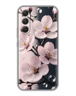 Чохол для TECNO Camon 50 з картинкою «Ніжня сакура та краплі»