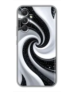 Чохол для TECNO Camon 50 з картинкою «Чорно-біла спіраль»