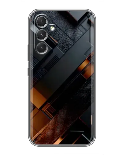 Чохол для TECNO Camon 50 з картинкою «Чорні геометричні блоки»