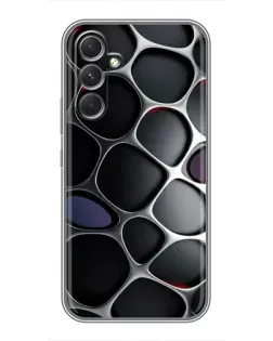Чохол для TECNO Camon 50 з картинкою «Об'ємна темна решітка»
