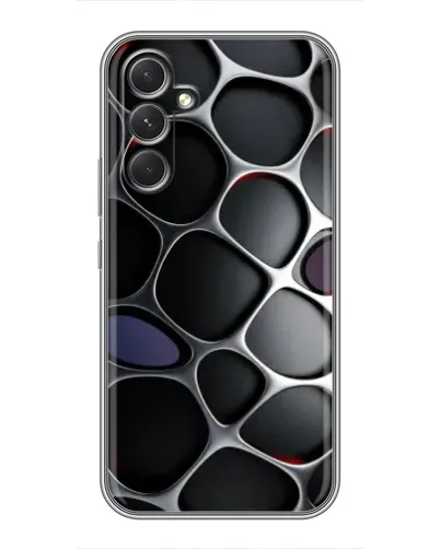 Чохол для TECNO Camon 50 з картинкою «Об'ємна темна решітка»