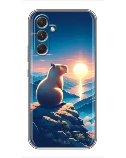 Чохол для TECNO Camon 50 з картинкою «Захід сонця з капібарою»