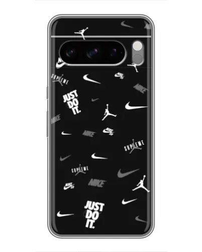 Чохол для TECNO Camon Slim з картинкою «Nike Black Pattern»